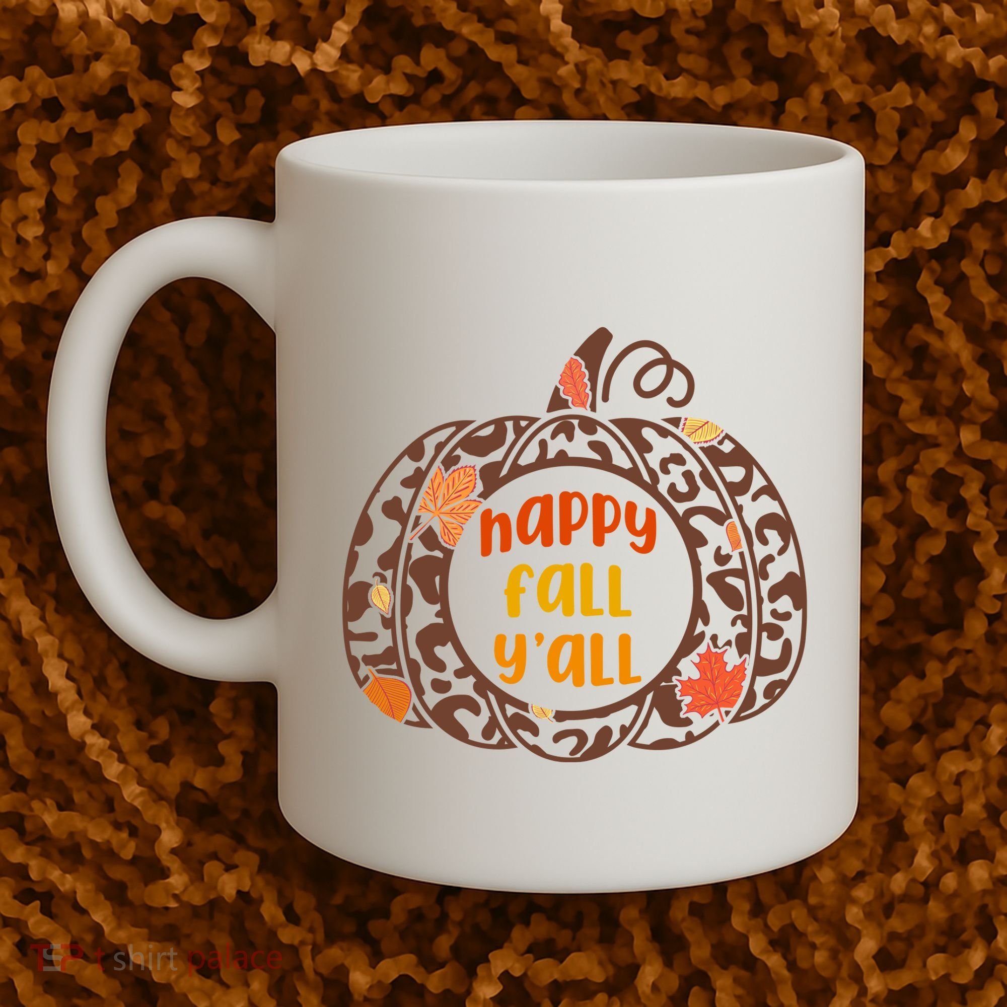 Happy Fall Yall Festive Pumpkin Coffee Mug