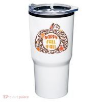 Happy Fall Yall Festive Pumpkin Tumbler thumb 0
