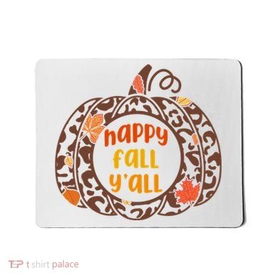 Happy Fall Yall Festive Pumpkin Mousepad