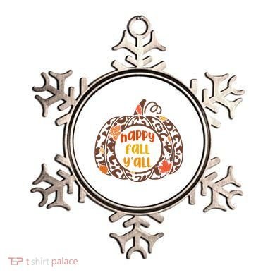 Happy Fall Yall Festive Pumpkin Ornament