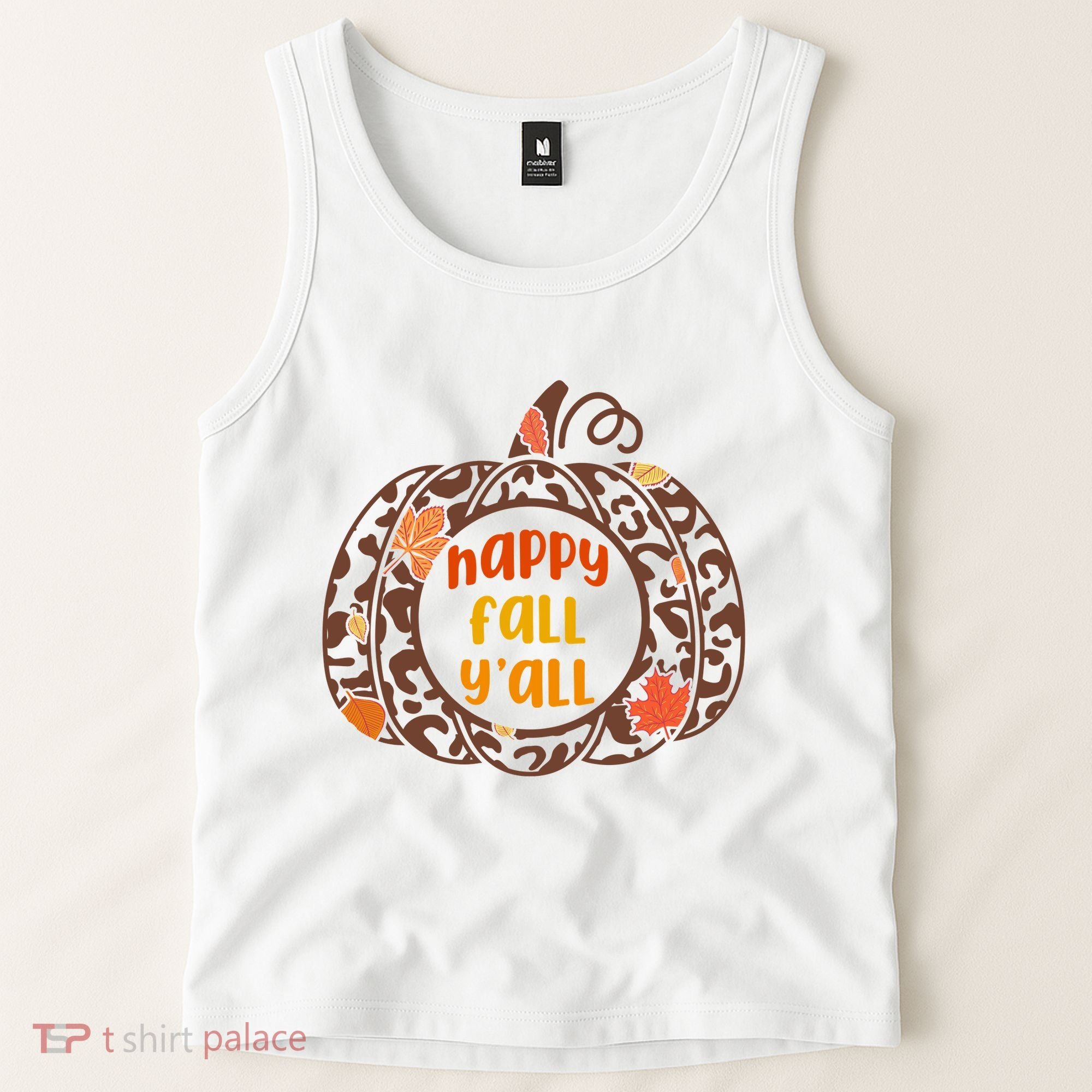 Happy Fall Yall Festive Pumpkin Tank Top