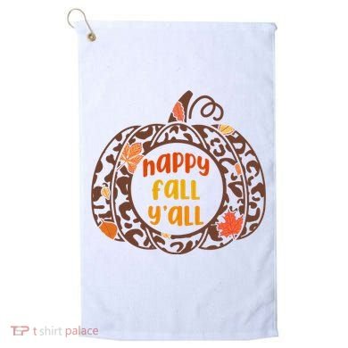Happy Fall Yall Festive Pumpkin Golf Towel