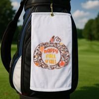 Happy Fall Yall Festive Pumpkin Golf Towel thumb 2
