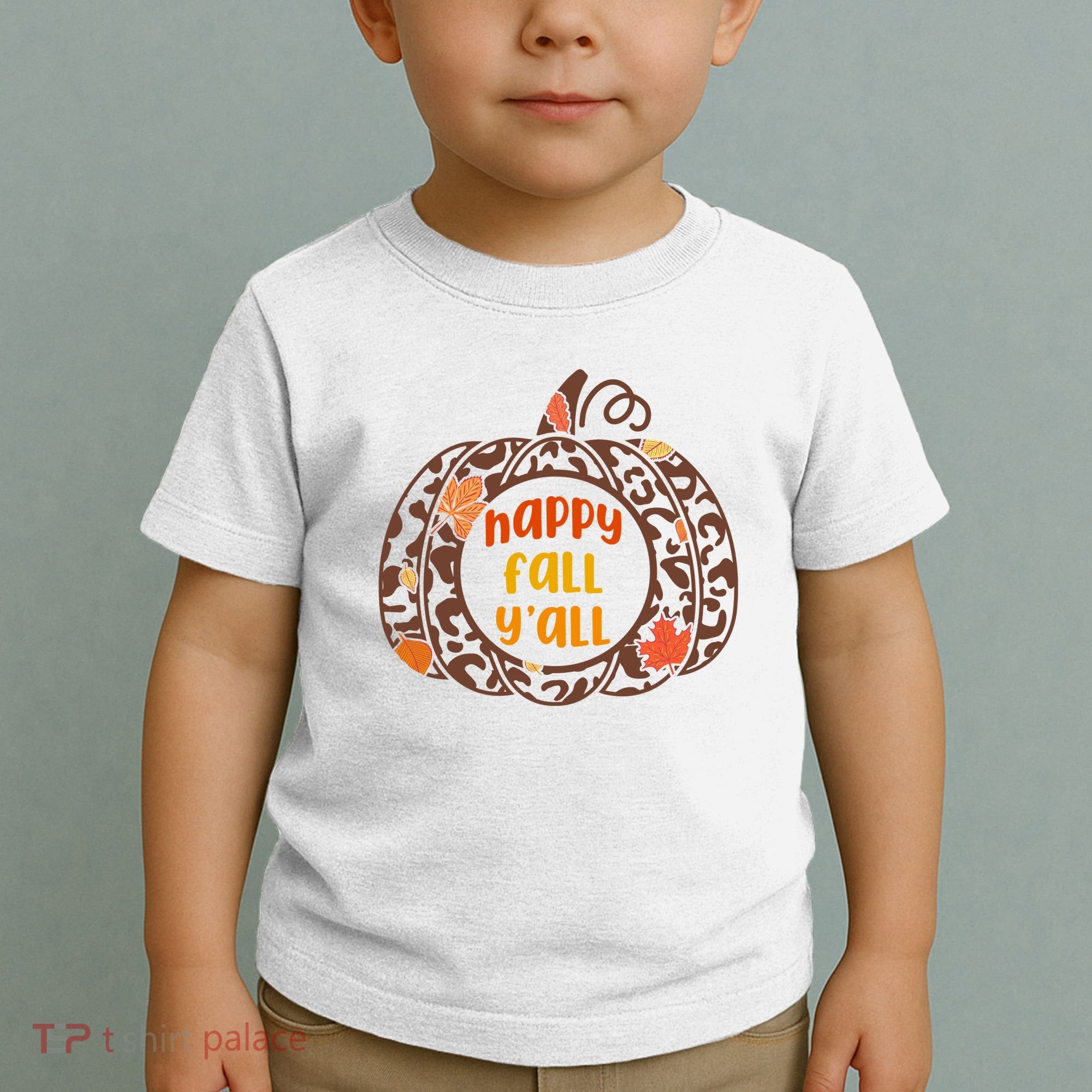 Happy Fall Yall Festive Pumpkin Toddler T-Shirt