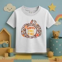 Happy Fall Yall Festive Pumpkin Toddler T-Shirt thumb 3