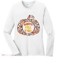 Happy Fall Yall Festive Pumpkin Women's Long Sleeve Shirt thumb 0