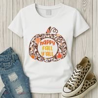 Happy Fall Yall Festive Pumpkin Women's T-Shirt thumb 3