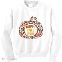 Happy Fall Yall Festive Pumpkin Kids Sweatshirt thumb 0