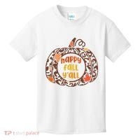 Happy Fall Yall Festive Pumpkin Kids T-Shirt thumb 0