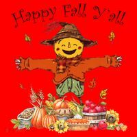 Happy Fall Yall Scarecrow Pumpkin Thanksgiving Halloween Santa Hat thumb 1