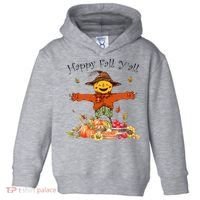 Happy Fall Yall Scarecrow Pumpkin Thanksgiving Halloween Toddler Hoodie thumb 0