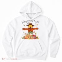 Happy Fall Yall Scarecrow Pumpkin Thanksgiving Halloween Hoodie thumb 0