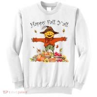 Happy Fall Yall Scarecrow Pumpkin Thanksgiving Halloween Sweatshirt thumb 0