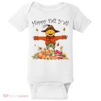 Happy Fall Yall Scarecrow Pumpkin Thanksgiving Halloween Baby Bodysuit thumb 0
