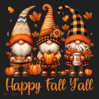 Happy Fall YAll Gnome Pumpkin Autumn Thanksgiving Women's Sweatshirt thumb 2