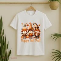 Happy Fall YAll Gnome Pumpkin Autumn Thanksgiving T-Shirt thumb 2