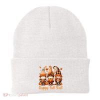 Happy Fall YAll Gnome Pumpkin Autumn Thanksgiving Beanie thumb 0