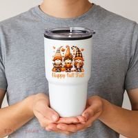 Happy Fall YAll Gnome Pumpkin Autumn Thanksgiving Tumbler thumb 2