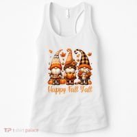 Happy Fall YAll Gnome Pumpkin Autumn Thanksgiving Women's Tank Top thumb 0