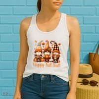Happy Fall YAll Gnome Pumpkin Autumn Thanksgiving Women's Tank Top thumb 2