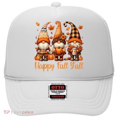 Happy Fall YAll Gnome Pumpkin Autumn Thanksgiving Hat