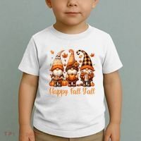 Happy Fall YAll Gnome Pumpkin Autumn Thanksgiving Toddler T-Shirt thumb 2