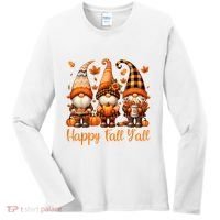 Happy Fall YAll Gnome Pumpkin Autumn Thanksgiving Women's Long Sleeve Shirt thumb 0