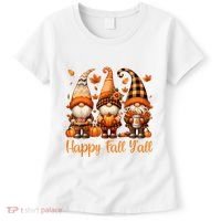 Happy Fall YAll Gnome Pumpkin Autumn Thanksgiving Women's T-Shirt thumb 0