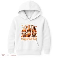 Happy Fall YAll Gnome Pumpkin Autumn Thanksgiving Kids Hoodie thumb 0
