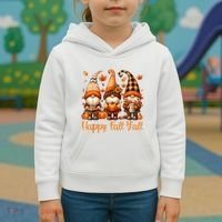 Happy Fall YAll Gnome Pumpkin Autumn Thanksgiving Kids Hoodie thumb 3