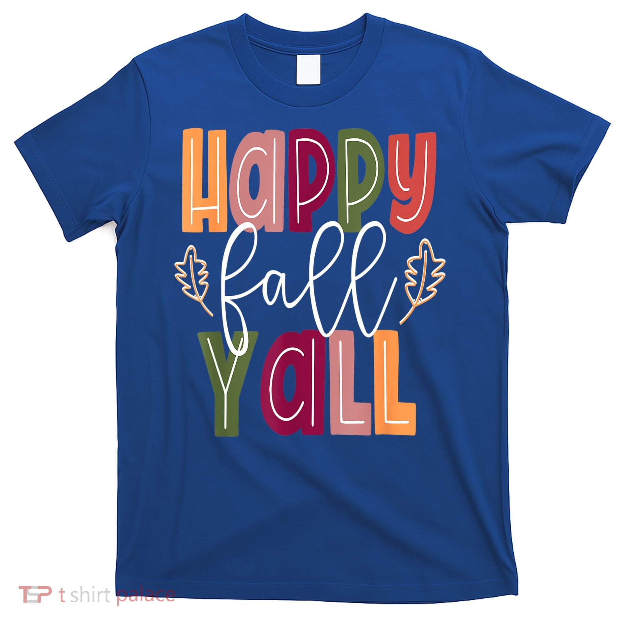 Happy Fall Yall Pumpkin Thanksgiving Halloween Cute Women T-Shirt