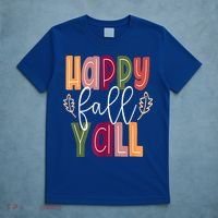 Happy Fall Yall Pumpkin Thanksgiving Halloween Cute Women T-Shirt thumb 5