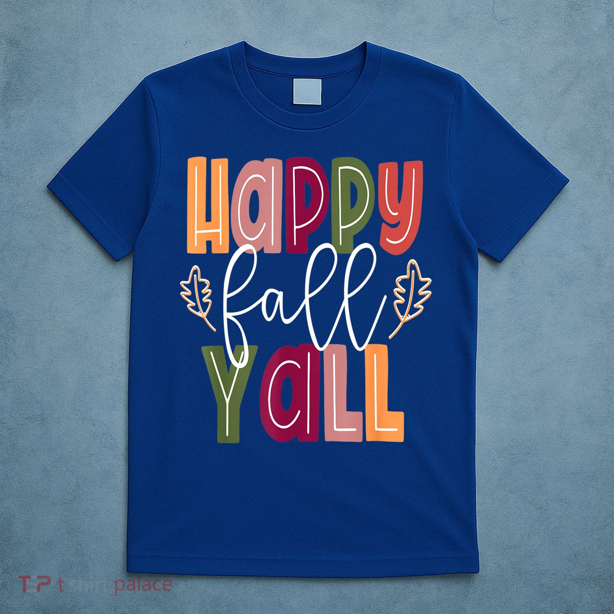 Happy Fall Yall Pumpkin Thanksgiving Halloween Cute Women T-Shirt