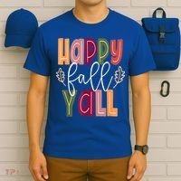 Happy Fall Yall Pumpkin Thanksgiving Halloween Cute Women T-Shirt thumb 6