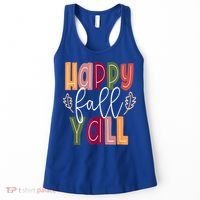 Happy Fall Yall Pumpkin Thanksgiving Halloween Cute Women Women's Tank Top thumb 0