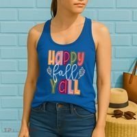 Happy Fall Yall Pumpkin Thanksgiving Halloween Cute Women Women's Tank Top thumb 2