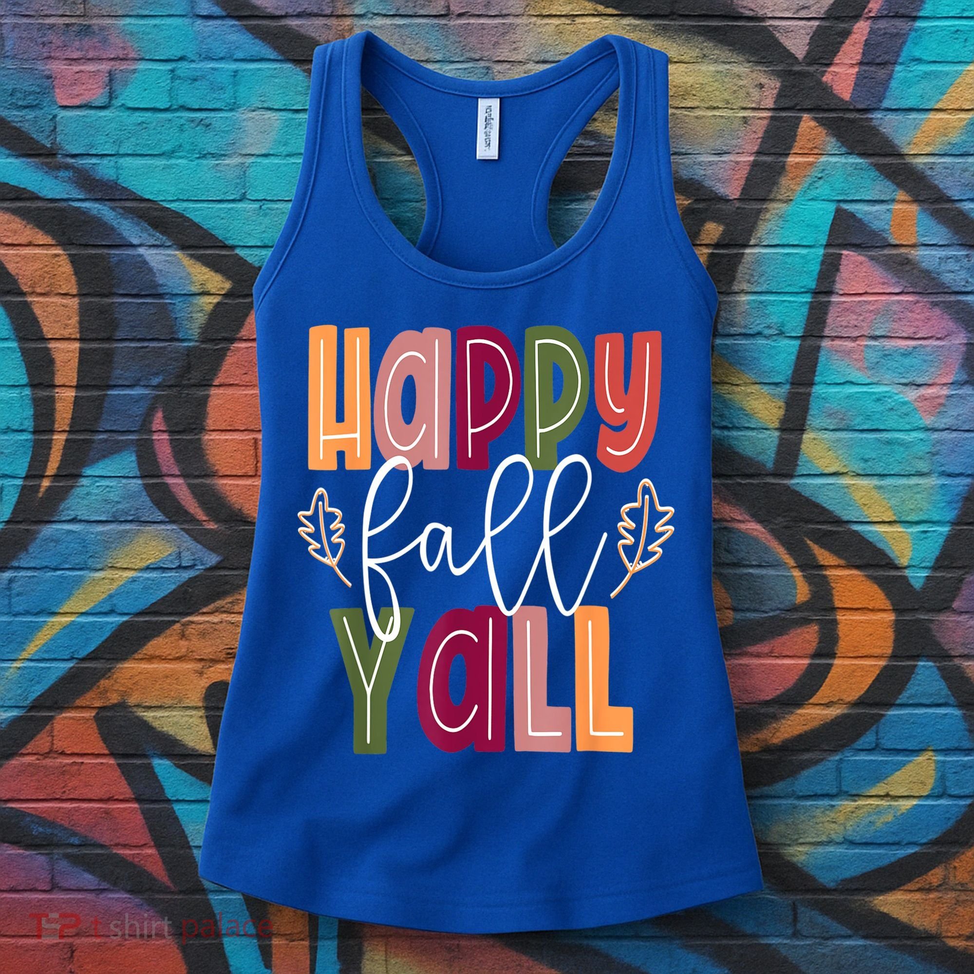 Happy Fall Yall Pumpkin Thanksgiving Halloween Cute Women Women's Tank Top
