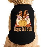 Happy Fall Y'all Gnome Cute Pumpkin Doggie Tank thumb 0