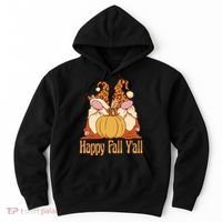 Happy Fall Y'all Gnome Cute Pumpkin Hoodie thumb 0