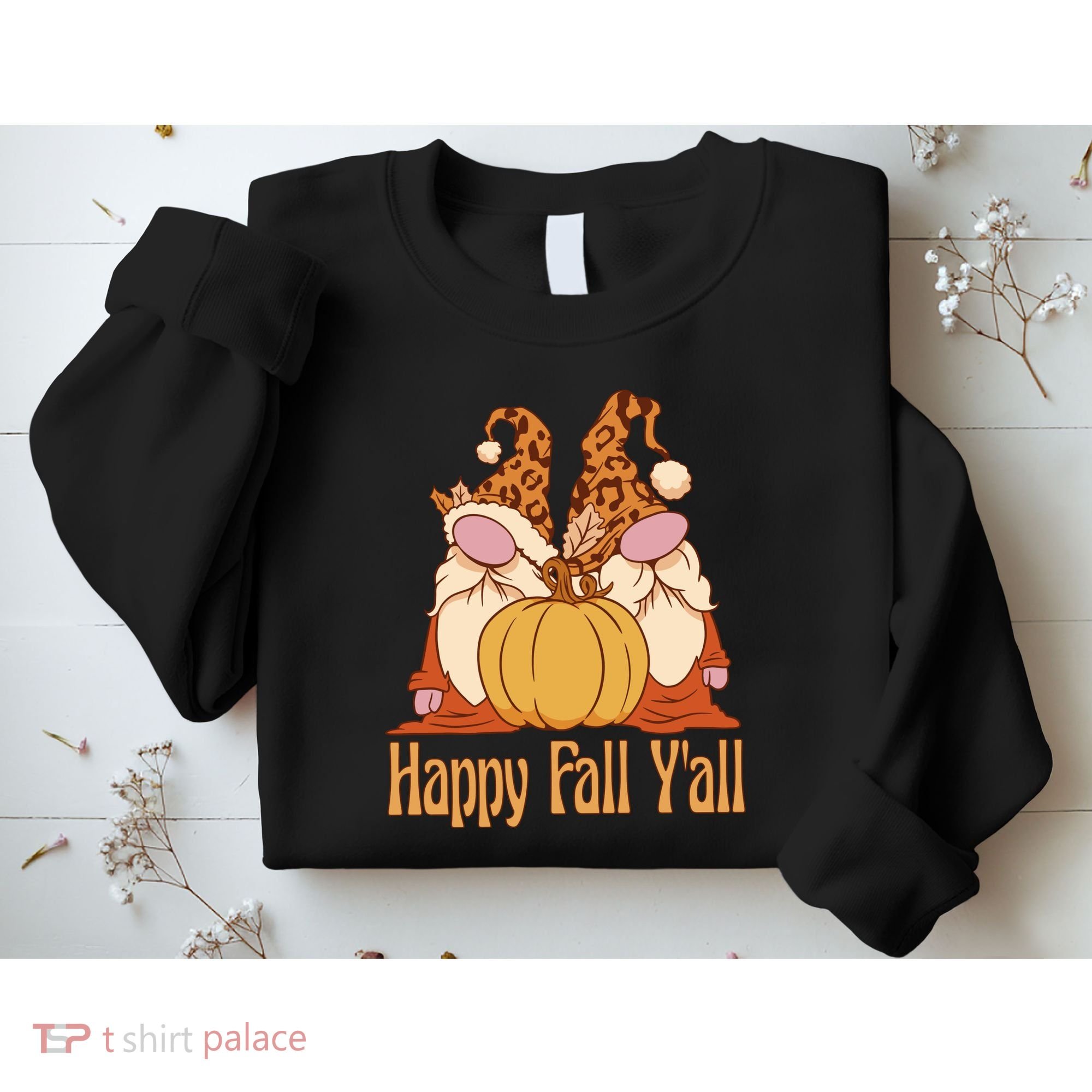 Happy Fall Y'all Gnome Cute Pumpkin Sweatshirt