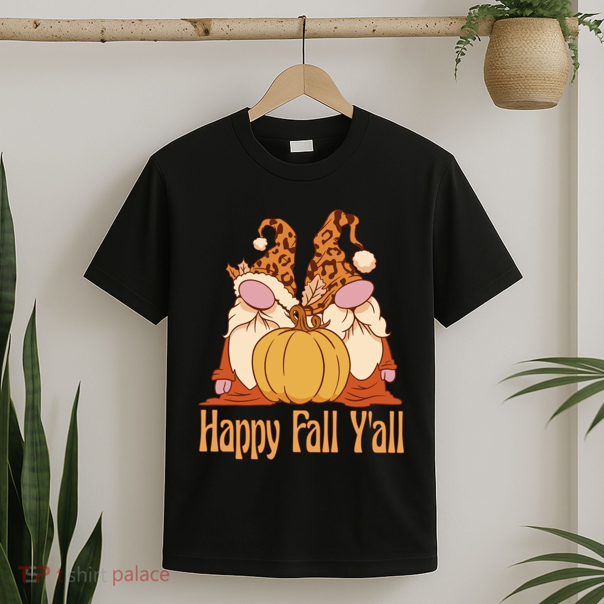 Happy Fall Y'all Gnome Cute Pumpkin T-Shirt