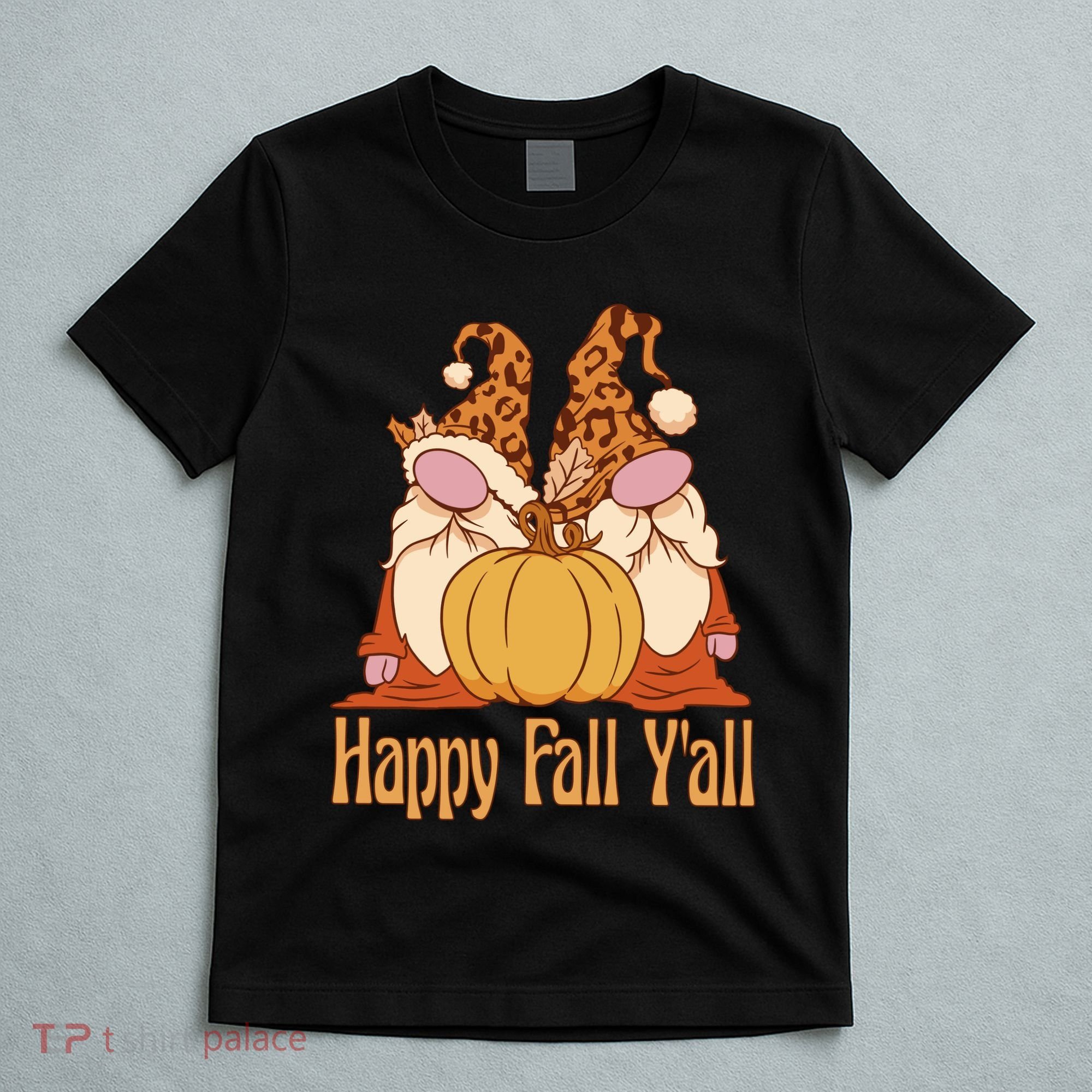 Happy Fall Y'all Gnome Cute Pumpkin T-Shirt