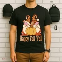 Happy Fall Y'all Gnome Cute Pumpkin T-Shirt thumb 6