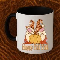 Happy Fall Y'all Gnome Cute Pumpkin Coffee Mug thumb 2