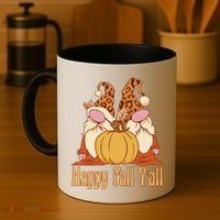 Happy Fall Y'all Gnome Cute Pumpkin Coffee Mug thumb 4