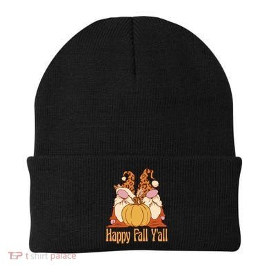Happy Fall Y'all Gnome Cute Pumpkin Beanie