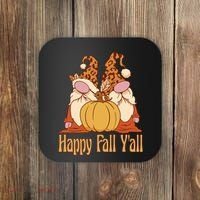 Happy Fall Y'all Gnome Cute Pumpkin Coaster thumb 0