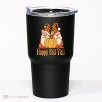 Happy Fall Y'all Gnome Cute Pumpkin Tumbler thumb 0