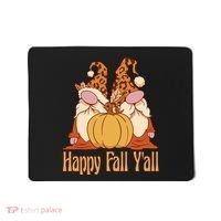 Happy Fall Y'all Gnome Cute Pumpkin Mousepad thumb 0