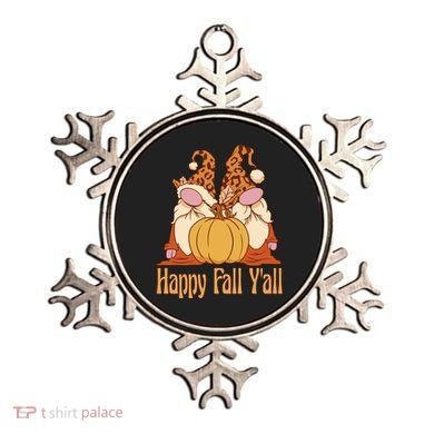 Happy Fall Y'all Gnome Cute Pumpkin Ornament